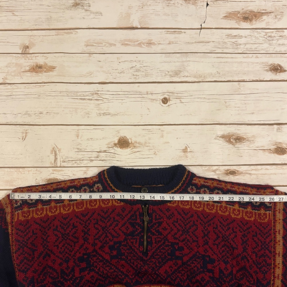 Vintage Dale Of Norway Olympic Nagano 1998 Quarter Zip Wool Sweater XL - Picture 5 of 12